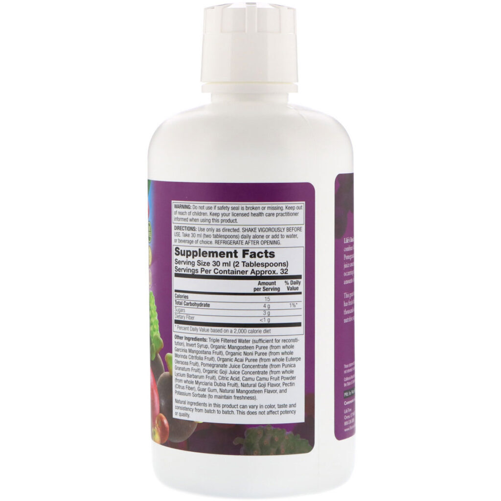 LifeTime Vitamins, Suco Composto de Superfrutas 6-EM-1 Life's Basics, 946 ml (32 fl oz) - Imagem 2