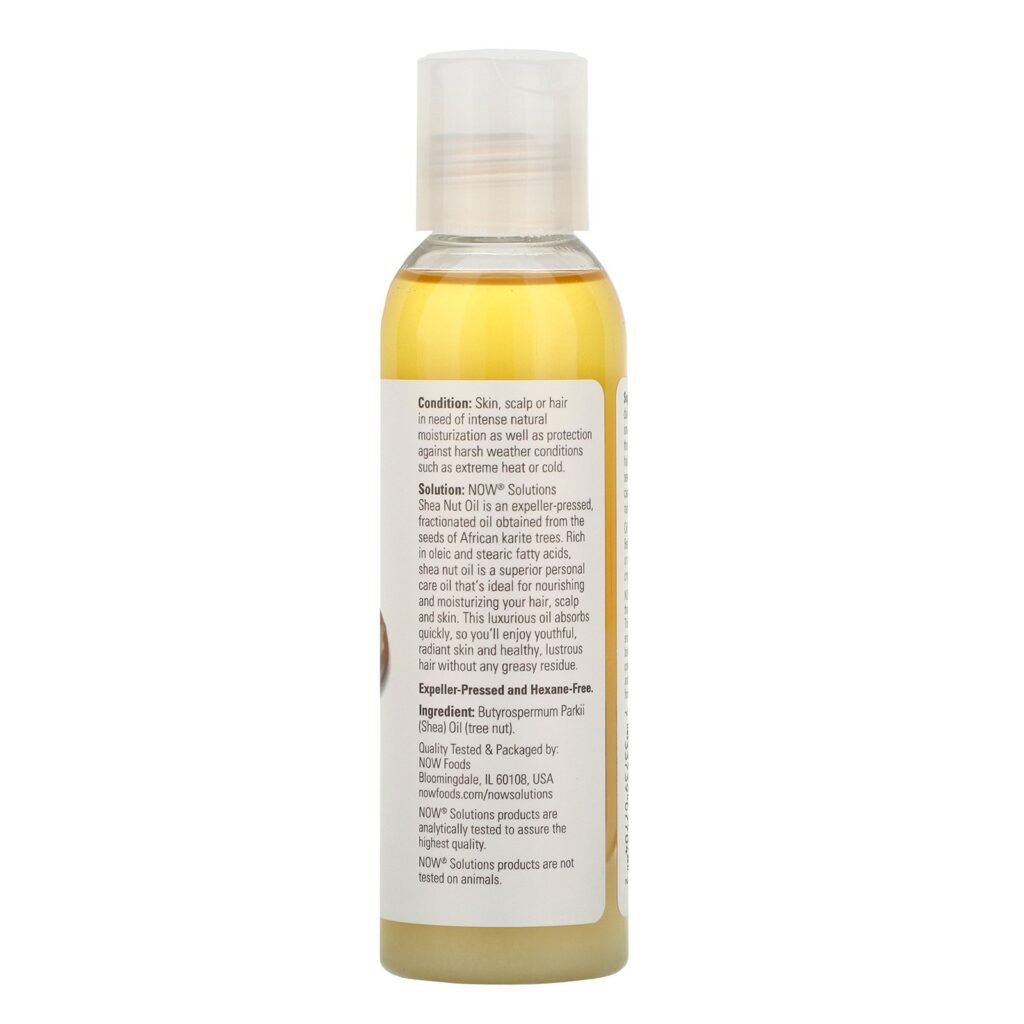 Now Foods, Solutions, Shea Nut Oil, 4 oz (118 ml) - Imagem 2