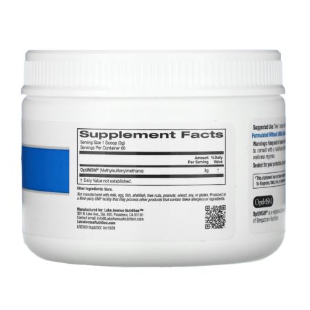 Lake Avenue Nutrition, Flocos OptiMSM, 200 g (7 oz) - Image 2