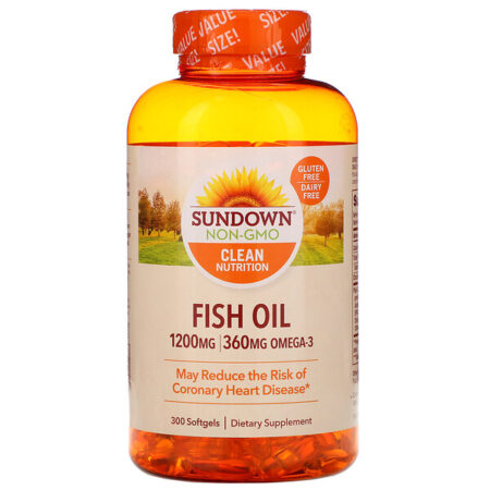 Sundown Naturals, Óleo de Peixe, 1.200 mg, 300 Cápsulas Gelatinosas