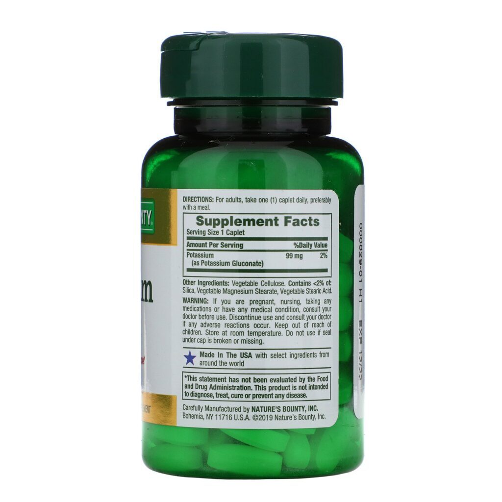 Nature's Bounty, Potássio, 99 mg, 100 Cápsulas - Imagem 2