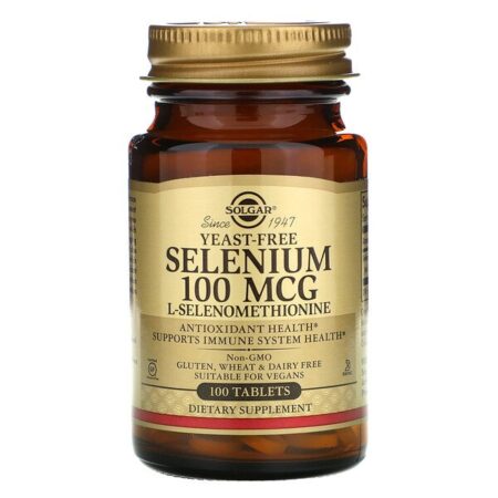 Solgar, Selênio, 100 mcg, 100 Comprimidos