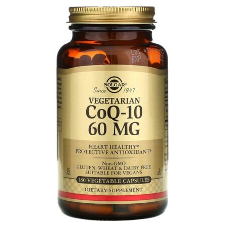 Solgar, CoQ-10 Vegetariano, 60 mg, 180 Cápsulas Vegetarianas