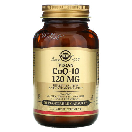 Solgar, Vegetarian CoQ-10, 120 mg, 60 Cápsulas Vegetais