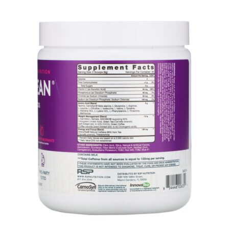 RSP Nutrition, AminoLean, Blackberry Pomegranate, 9.52 oz (270 g) - Image 2