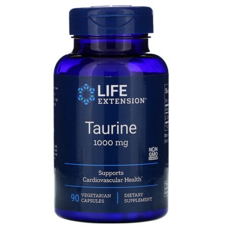 Life Extension, Taurina, 1000 mg, 90 Cápsulas Vegetais