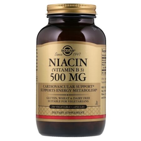 Solgar, Vitamina B3 (Niacina), 500 mg, 250 Cápsulas Vegetais