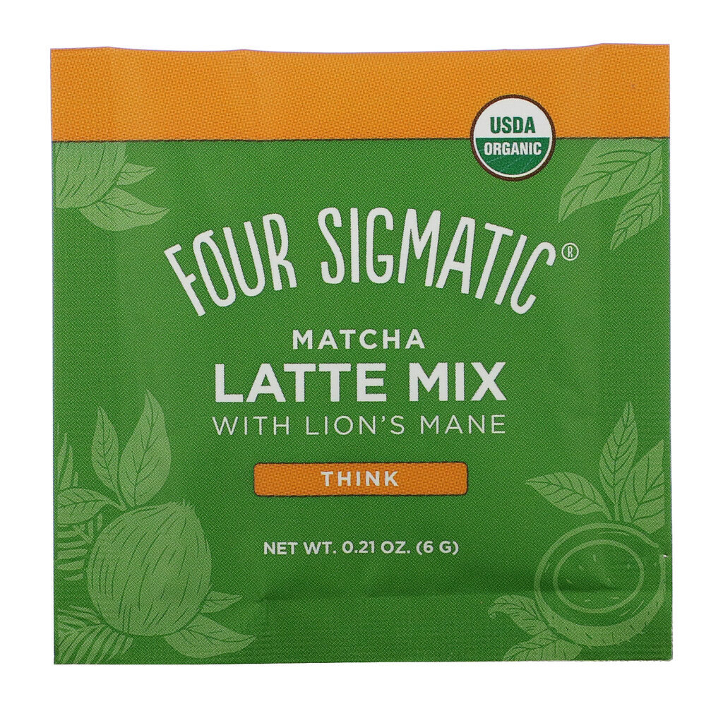 Four Sigmatic, Matcha Latte Mix with Lion's Mane, 10 Packets, 0.21 oz (6 g) Each - Imagem 3
