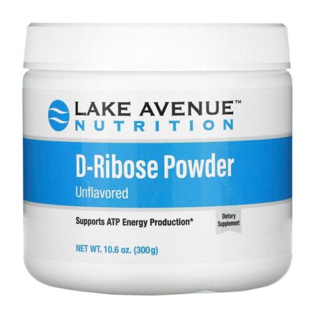 Lake Avenue Nutrition, D-Ribose em Pó, Sem Sabor, 300 g (10,6 oz)