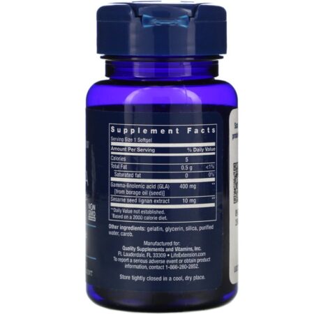 Life Extension, Mega GLA Sesame Lignans, 30 Softgels — foto 2