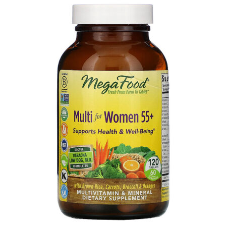 MegaFood, Multivitamínico para Mulheres Acima de 55 Anos, 120 Comprimidos