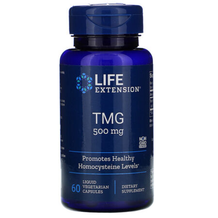 Life Extension, TMG, 500 mg, 60 Cápsulas Vegetais Líquidas