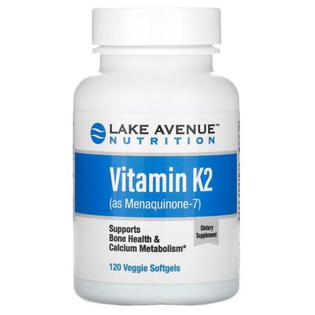 Lake Avenue Nutrition, Vitamina K2 (como Menaquinona-7), 50 mcg, 120 Cápsulas Softgel Vegetais