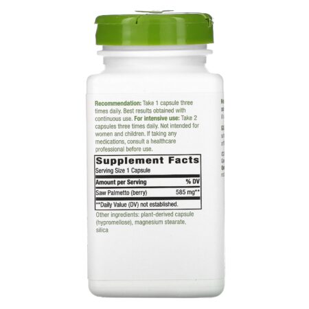 Nature's Way, Bagas de Saw Palmetto, 585 mg, 180 Cápsulas Vegetais - Image 2