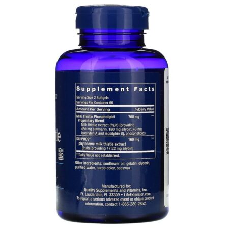 Life Extension, Advanced Milk Thistle, 120 Softgels - Imagem 2
