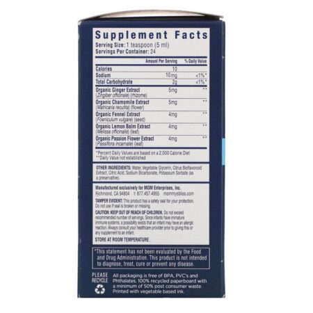 Mommy's Bliss, Período Noturno, Água para Gripe, 4 fl oz (120 ml) - Imagem 2