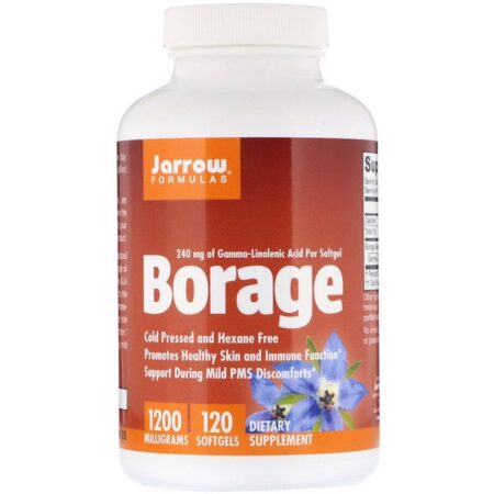 Jarrow Formulas, Borragem, GLA-240, 1200 mg, 120 Cápsulas Softgel