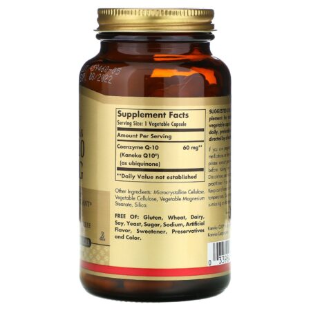 Solgar, CoQ-10 Vegetariano, 60 mg, 180 Cápsulas Vegetarianas - Image 2