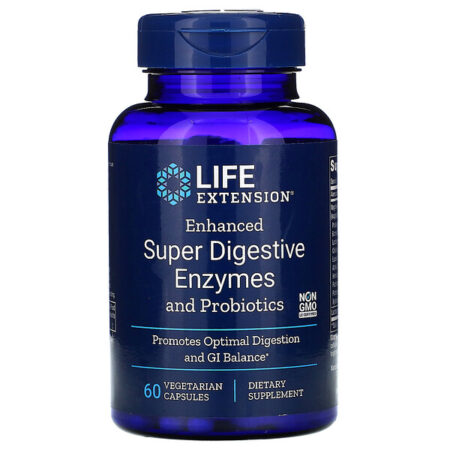 Life Extension, Enhanced Super Digestive Enzymes and Probiotics, 60 Vegetarian Capsules