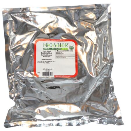 Frontier Natural Products, Organic Cut &amp; Sifted Burdock Root, 453 g (16 oz) - Imagem 2
