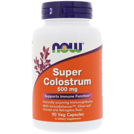 Now Foods, Super Colostro, 500 mg, 90 Cápsulas Vegetais