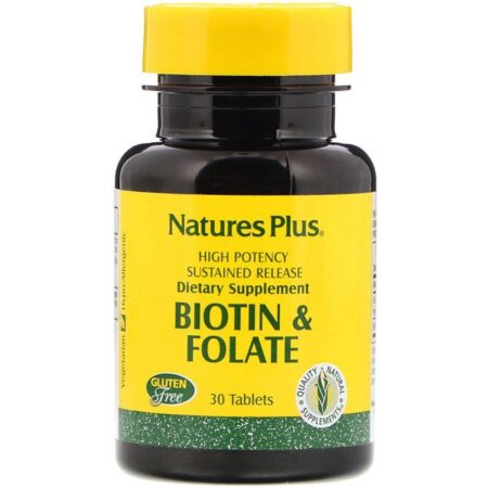 Nature's Plus, Biotina e Folato, 30 Comprimidos