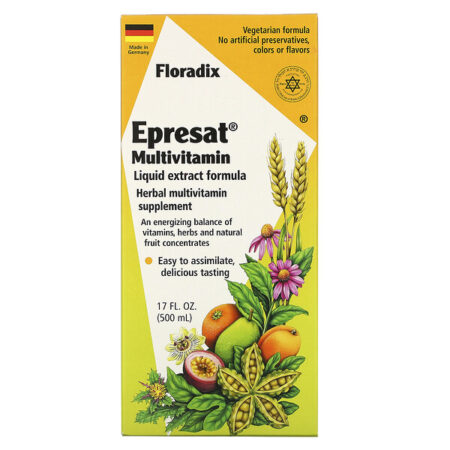 Flora, Floradix, Epresat Multivitaminíco, Fórmula de Extrato Líquido, sem álcool, 17 fl oz (500 ml)