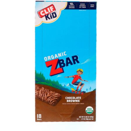 Clif Bar, Clif Kid, Organic Z Bar, Chocolate Brownie, 18 Bars, 1.27 oz (36 g) Each - Image 2