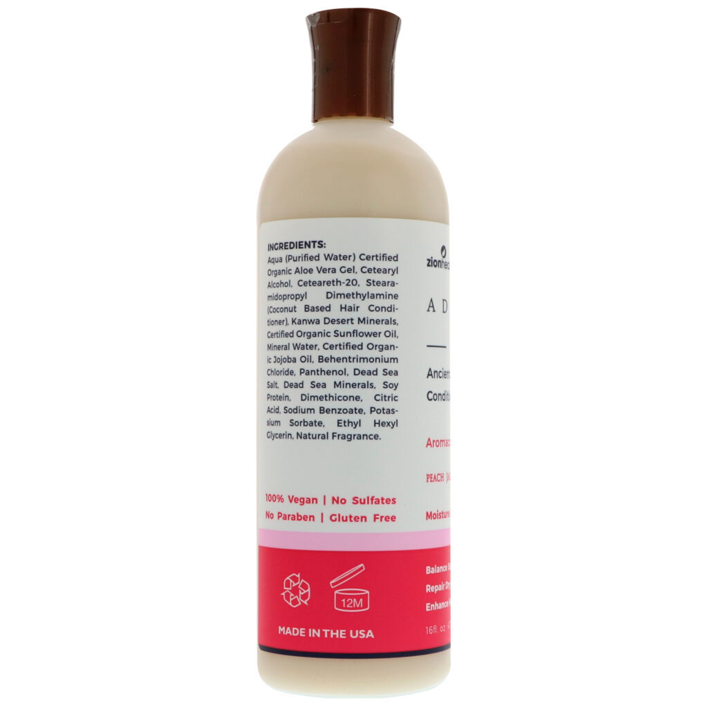 Zion Health, Adama, Condicionador com Minerais Antigos, Pêssego e Jasmim, 473 ml (16 fl oz) - Imagem 3