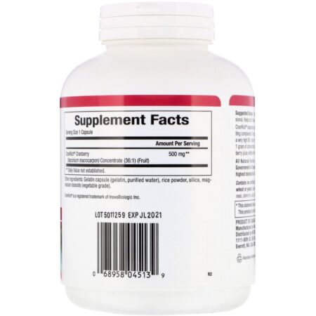 Natural Factors, CranRich, Super Força, Concentrado de Cranberry, 500 mg, 180 Cápsulas - Image 2