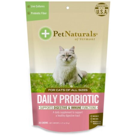 Pet Naturals of Vermont, Daily Probiotics, For Cats, 30 Chews, 1.27 oz (36 g)