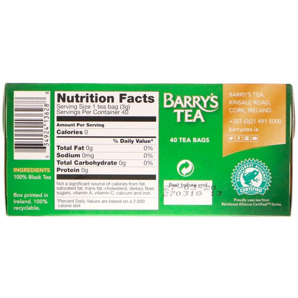 Barry's Tea, Chá para Café da Manhã Irlandês, 40 Sachês, 4.40 oz (125g) - Imagem 2