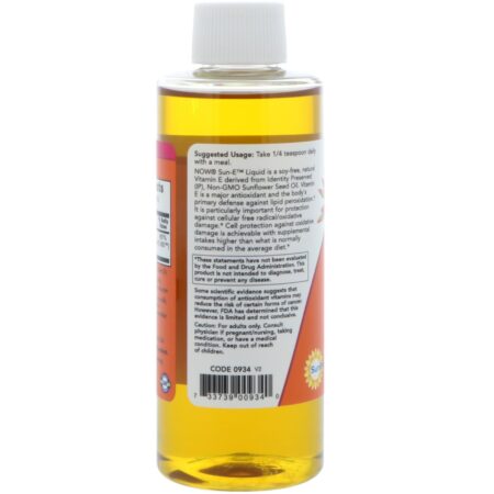 Now Foods, Sun-E Liquid, 118 ml (4 fl oz) - Image 3