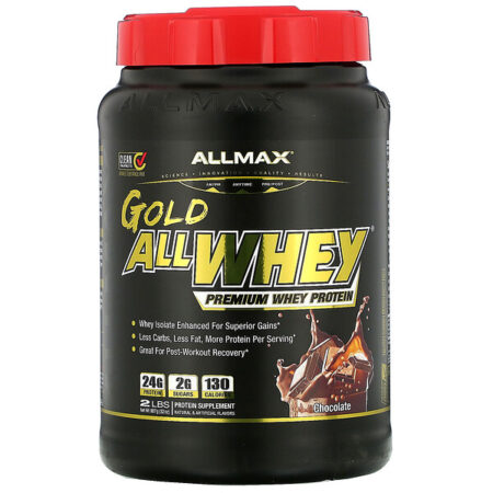 ALLMAX Nutrition, AllWhey Gold, 100% Proteína Whey + Isolado de Proteína Whey Premium, Chocolate, 907 g (2 lbs).