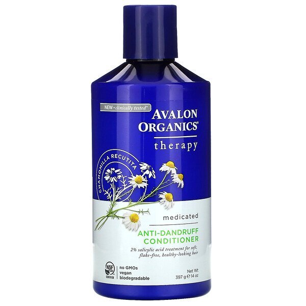 Avalon Organics, Condicionador Anti-Caspa, Camomila, 14 oz (397g)