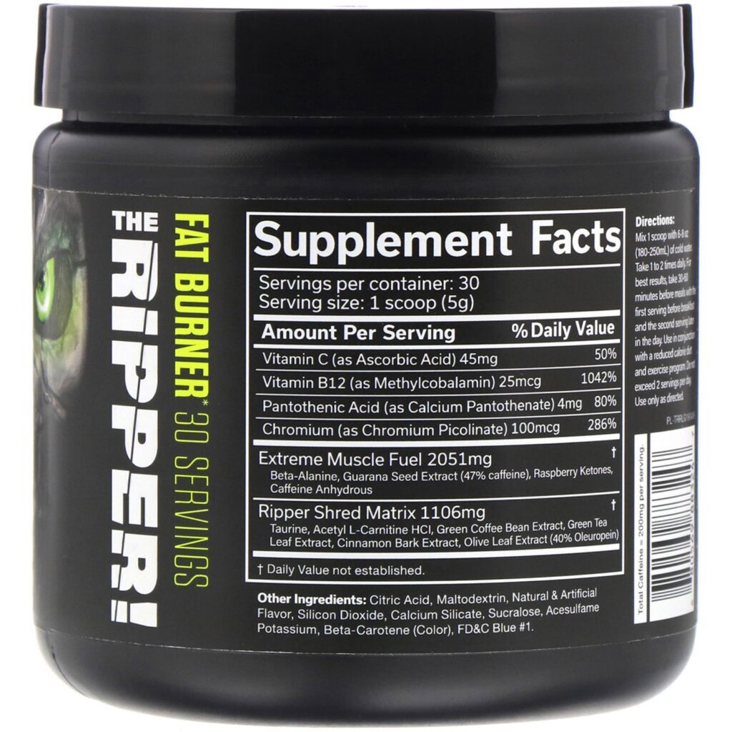 JNX Sports, The Ripper, Queimador de Gordura, Lima Cortante, 150 g (5,3 oz) - Imagem 2