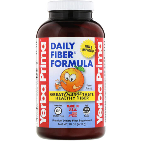 Yerba Prima, Daily Fiber Formula, Orange , 16 oz (453 g)