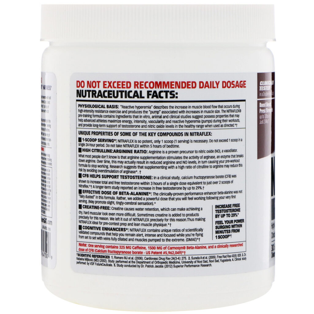 GAT, NITRAFLEX, Black Cherry, 10.6 oz (300 g) - Imagem 3