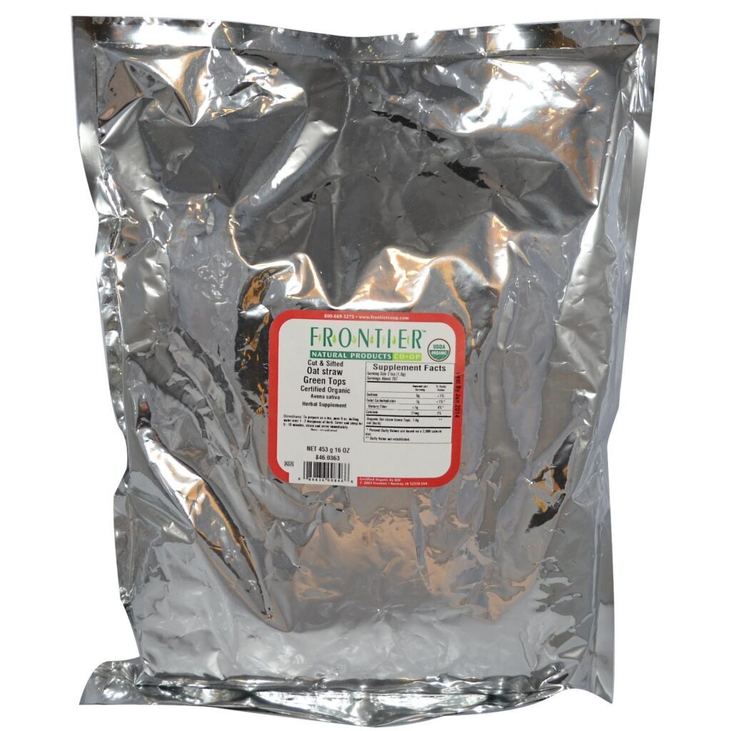 Frontier Natural Products, Palha Verde de Aveia Orgânica Cortada & Peneirada, 16 oz (453 g) - Imagem 2