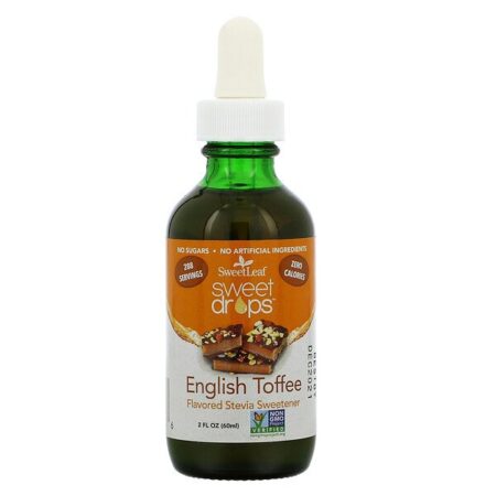 Wisdom Natural, SweetLeaf, Sweet Drops Stevia Sweetener, English Toffee, 2 fl oz (60 ml)