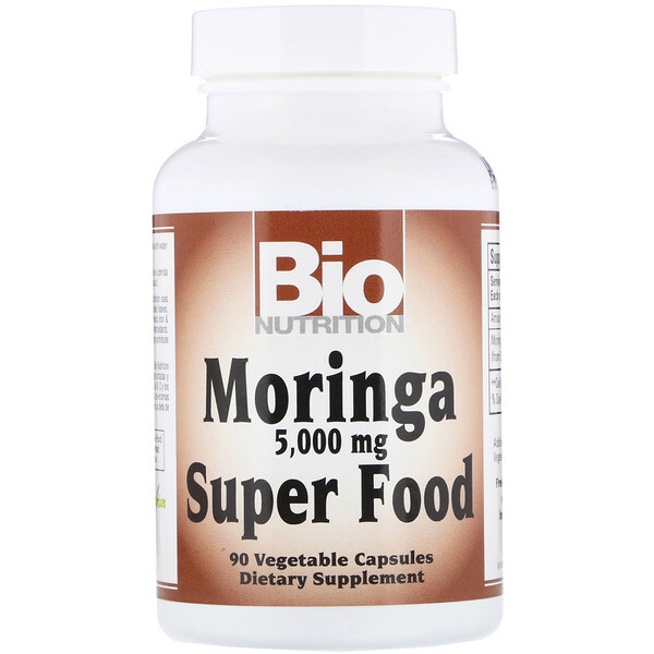 Bio Nutrition, Moringa Super Food, (Moringa Oleifera), 5.000 mg, 90 Cápsulas Vegetais