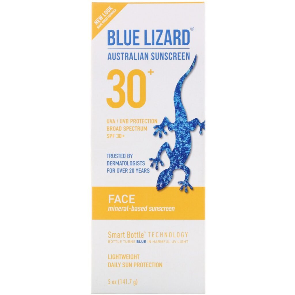 Blue Lizard Australian Sunscreen, Face, Mineral-Based Sunscreen, SPF 30+, 5 oz (141.7 g) - Imagem 2