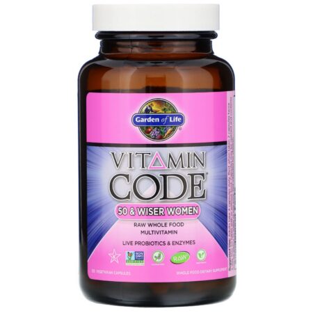 Garden of Life, Vitamin Code, 50 & Wiser Women, RAW Whole Food Multivitamin, 120 Vegetarian Capsules - Image 3