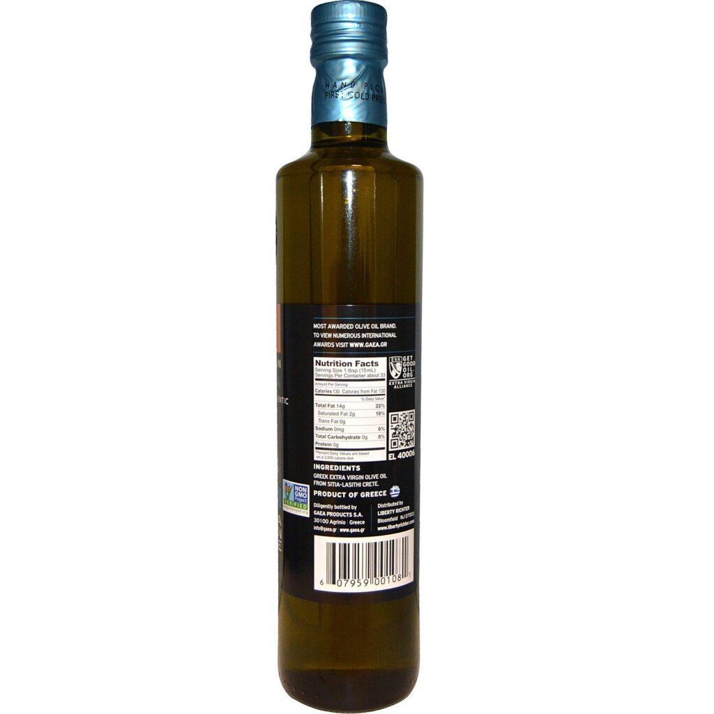 Gaea, Azeite de Oliva Extra Virgem Verde e Frutado, 500 ml (17 fl oz) - Imagem 2