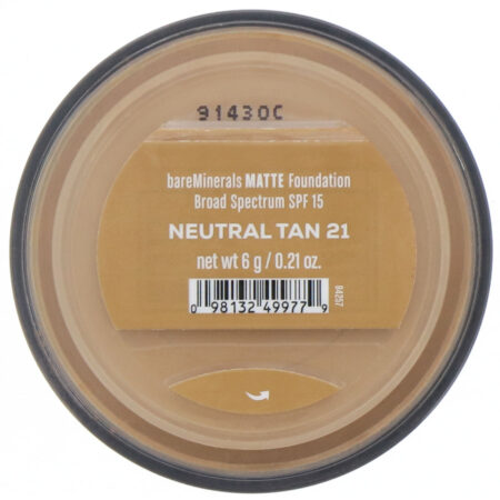 bareMinerals, Base matte, FPS 15, Bronzeado neutro 21, 6 g - Image 2