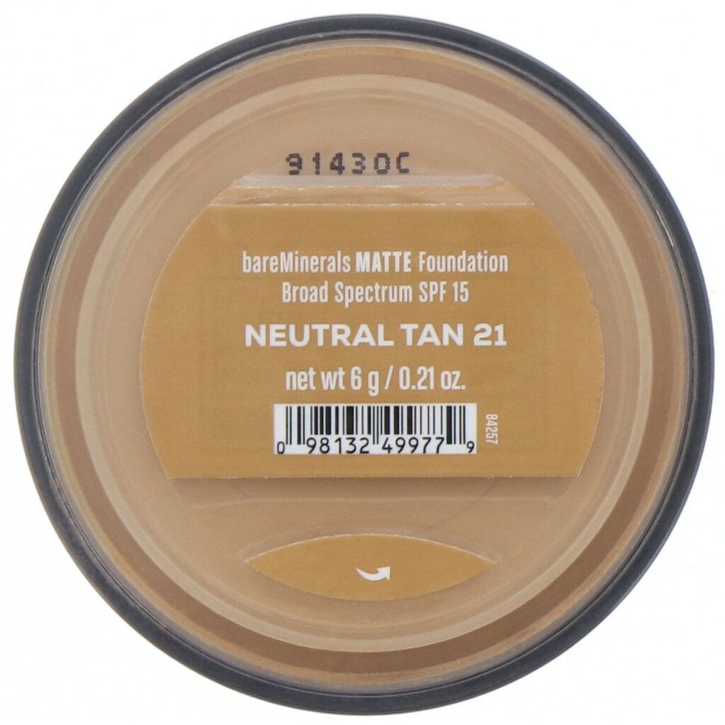 bareMinerals, Base matte, FPS 15, Bronzeado neutro 21, 6 g - Imagem 2