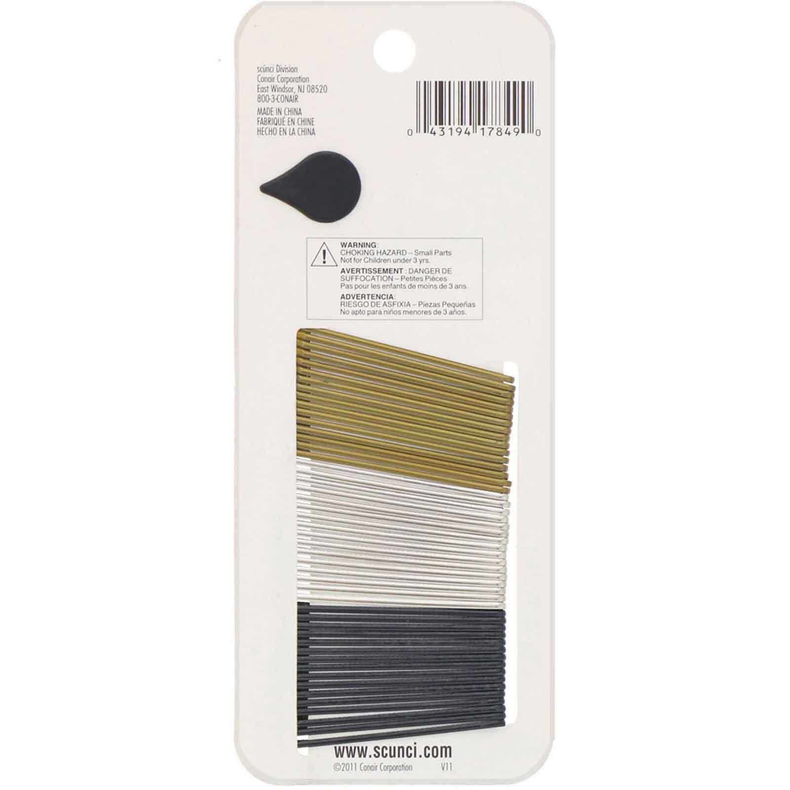 Scunci, Grampos No Slip Grip para fixação o dia todo, cores variadas, 48 peças - Imagem 2