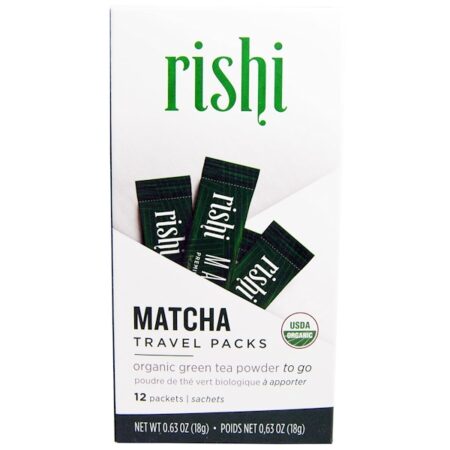 Rishi Tea, Matcha, Chá Verde Orgânico em Pó, 12 Sachês, 0.63 oz (18 g)