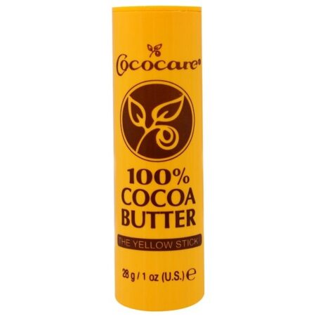 Cococare, Manteiga de Cacau 100%, Bastão Amarelo, 28 g (1 oz)