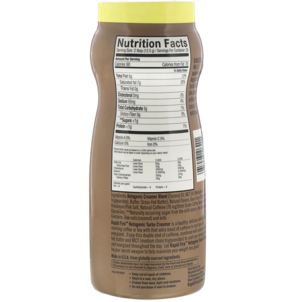 RAPIDFIRE, Turbo Creamer, Sabor de Baunilha Francesa, 250 g (8,8 oz) - Imagem 2